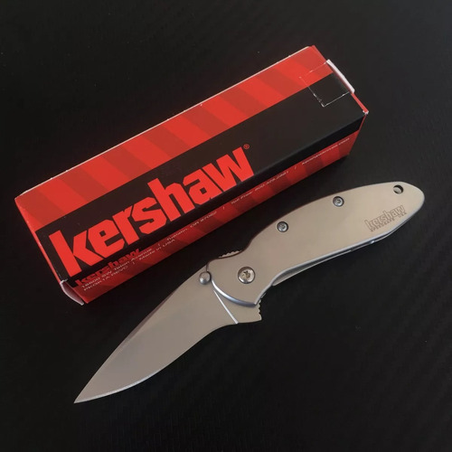 Combinación de dos cuchillos Kershaw Scallion 1620fl E 1620blk, color negro