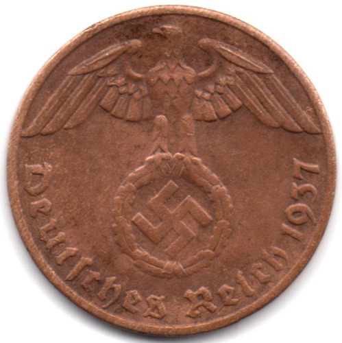 Alemania 1 Reichspfennig 1937 A Tercer Reich 