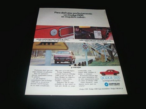 (pa116) Publicidad Clipping Dodge 1500 * 1976