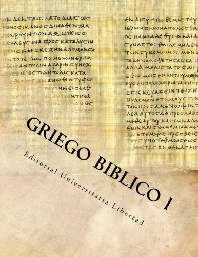 Griego Biblico I: Departamento De Educacion Teologica De La