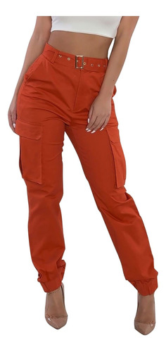 Duowei Pantalon Cargo Lentejuela Talla Para Mujer Casual