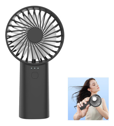 Ventilador De Mano 3 Modos Con Luz Recargable Hogar Viaje