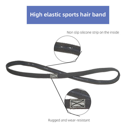 Diadema De Deportiva Antideslizante Absorción Del Sudor