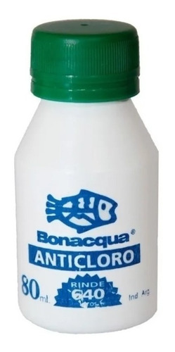 Anticloro Líquido 80 Cm 3 Bonacqua Acuario Pecera Peces