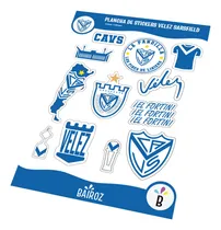 Comprar Plancha Sticker Autoadhesivos X12u Velez Sarsfield