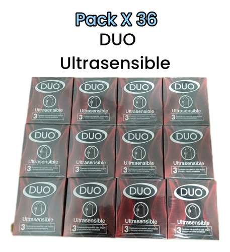 36 Preservativo Duo Ultrasensib - Unidad a $2778
