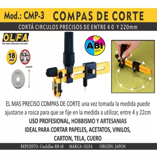 Compás Cortador de Círculos, Mod. CMP-3 - OLFA