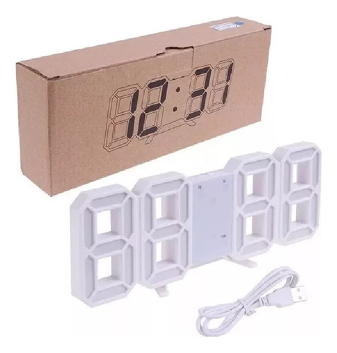 Relógio De Mesa E Parede Digital Led Com Data Alarme Oi-4009