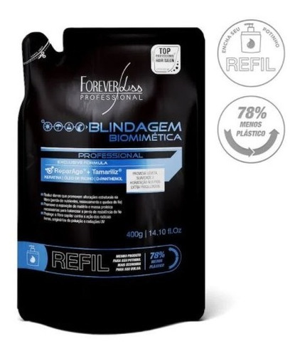 Refil Máscara Blindagem Capilar Forever Liss 400g