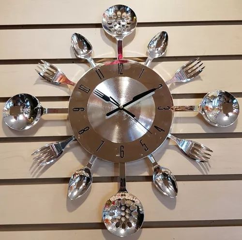 Reloj Cocina - ✌️ Reloj de pared con cubiertos de cocina