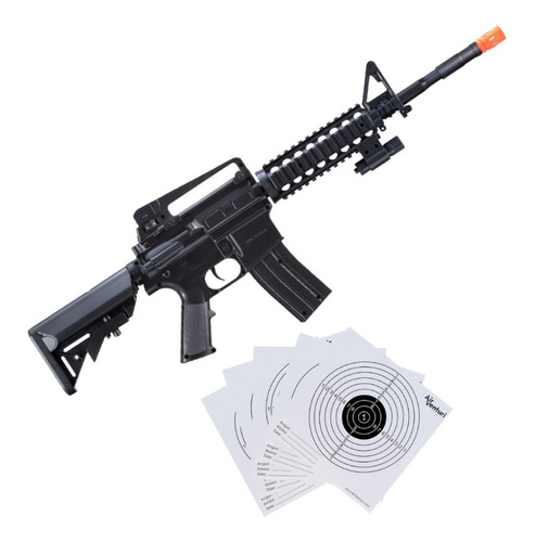 Rifle Airsoft M-16b Bbs 6mm Resorte Con Mira Laser Xtre C