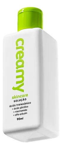 comprar Creamy Skincare Ácido Tranexâmico 90ml Solução Clareadora Previne a Hiperpigmentação de Manchas Solares Trata Acne e Melasma Todos os Tipos de Pele Uso Noturno