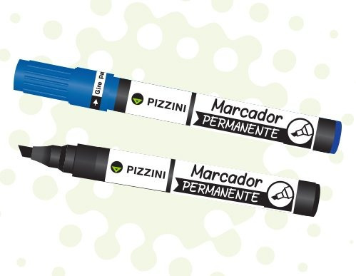 Marcador Permanente Punta Biselada Negro Pizzini 1270ng