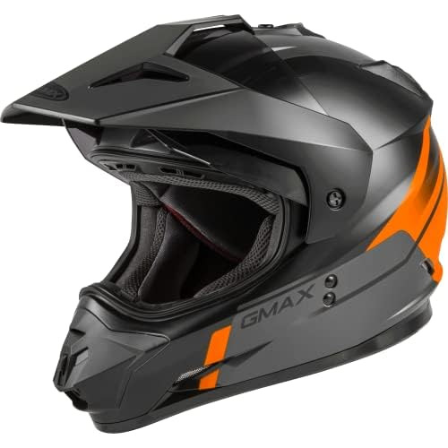 Casco Gm11 Dual Sport (negro/naranja/gris, Mediano)