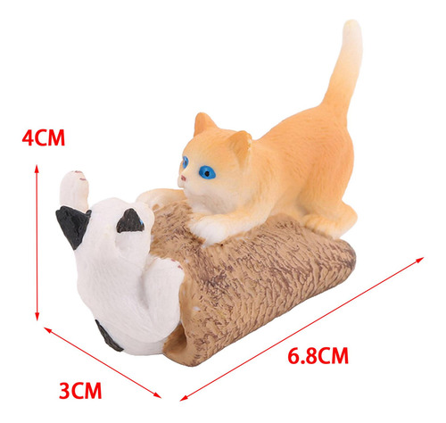 Mini Modelos De Animales, Colección De Gato Jugando