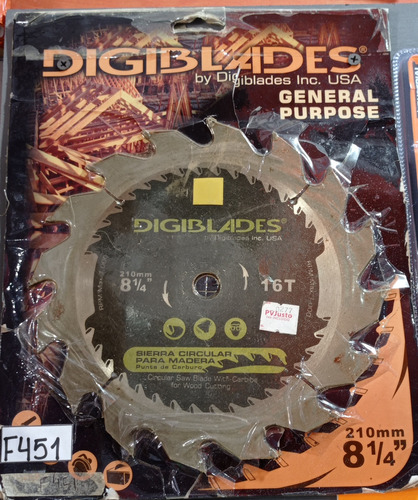 Disco Corte Madera 8 1/4 Digiblades F451