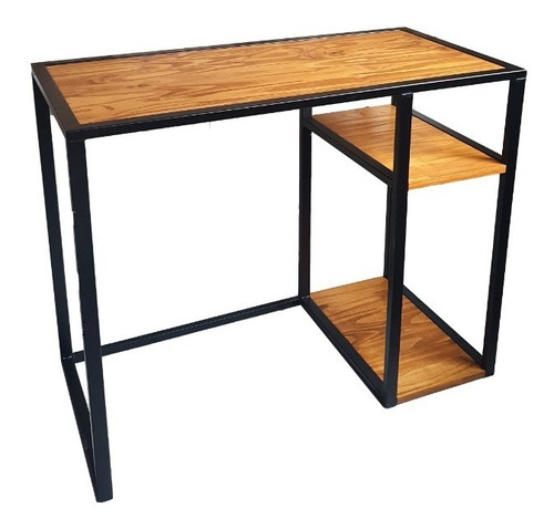 Mesa Escritorio Pc Industrial Hierro Madera Home Office