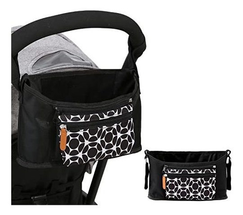 Bolso Organizador Carrito Bebé, Negro - Práctico Y Versátil