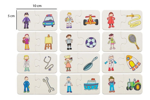 Imagen 2 de 10 de Juego Asociación Profesiones Didácticos Infantil Niños