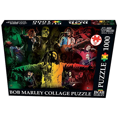High Roller Games Bob Marley: 1000 Piece Collage Jigsaw Puzz