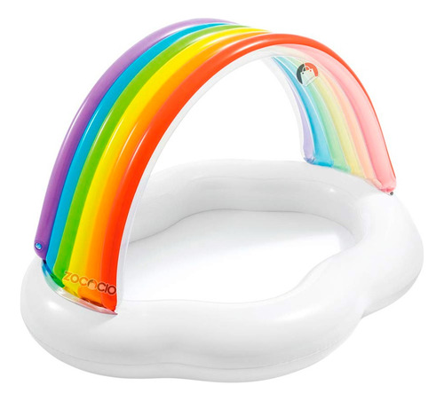 Piscina Infantil Inflable Intex Con Parasol De Arcoiris