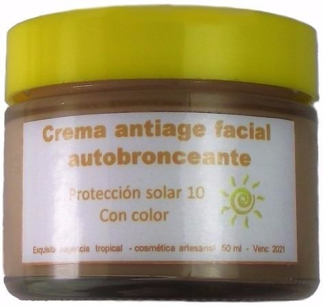 Crema Autobronceadora Rostro Hombre Mujer Protector Solar