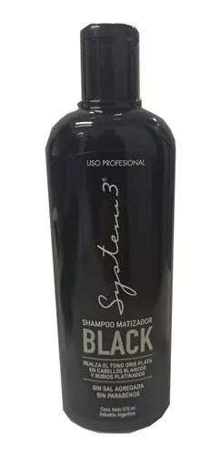 Shampoo Matizador Black System3 375 Ml Uso Vegano