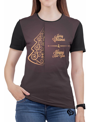 Camiseta De Natal Feliz Feminina Merry Christmas Blusa