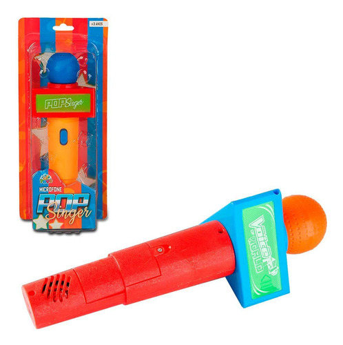 Brinquedo Microfone Pop Singer Colorido - Zoop Toys
