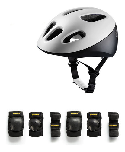 Casco Para Montar En Bicicleta, Rodilleras, Coderas, Muñeque