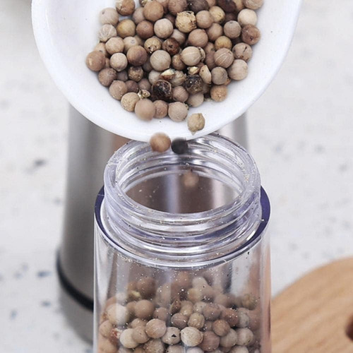 Moedor De Pimenta Temperos Em Grãos Ajustável Inox