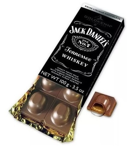 Imagen 3 de 3 de Barra Chocolate Jack Daniels + Honey 100 Gr C/u
