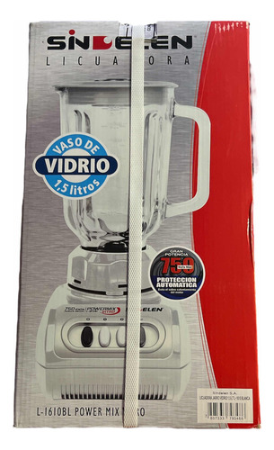 Licuadora Sindelen Jarra Vidrio L-1610bl 750w Blanca