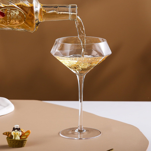 Lidy Juego De 2 Copas De Martini Con Forma De Diamante Para