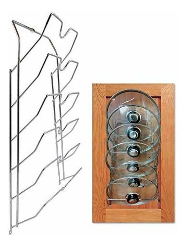 Evelots Pot Lid Storage-cabinet Door/wall-organizer-6 Pot/pa