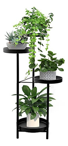 Plant Stand Metal Indoor Outdoor 4 Tier Tall Corner Flo...