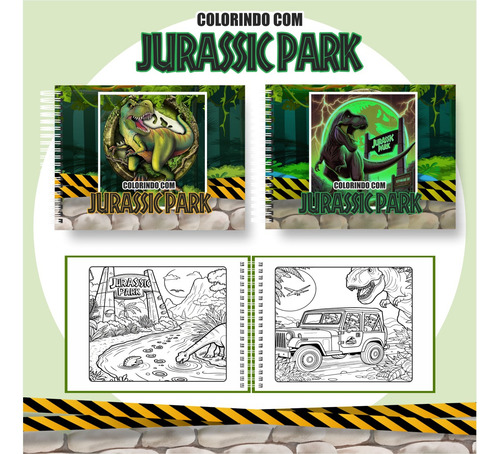 Livro De Colorir Jurassic World Estilo Bobbie Goods Mod1