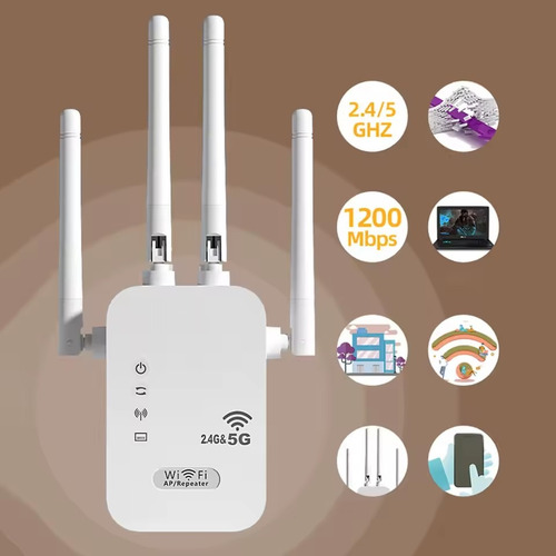 Extensor De Señal Wifi Amplificador Wifi Repetidor 1200mbps