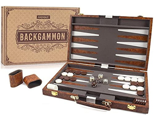 Juego De Backgammon Amerous, Juego De Mesa Clásico De 15 Pul