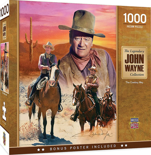 Puzzle Jigsaw Obras Maestras De John Wayne, Vaqueros, Legend