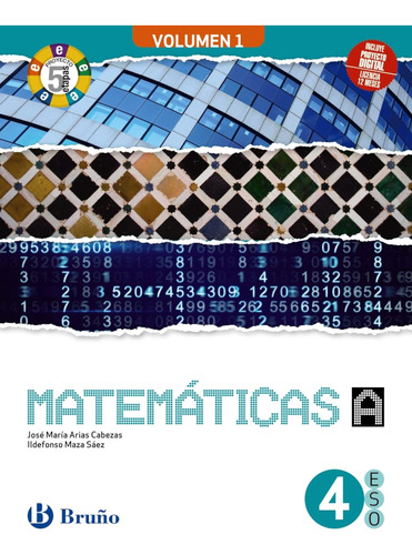 Matemáticas 4 A Eso 3 Volúmenes Proyecto 5 Etapas / José Mar