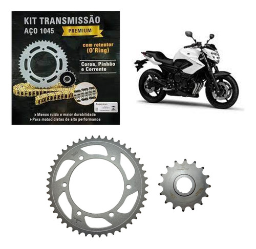 Kit Relação Xj6 Corrente Dourada Com Retentor 2015