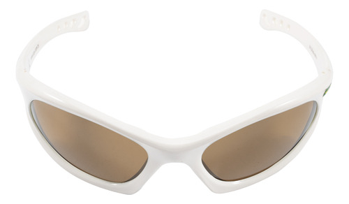 Óculos De Sol Spy 43 - Shadow Polarizado Armação Branco Haste Branco Lente Marrom Sem Espelho Polarizada