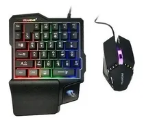 Comprar Kit Teclado Una Mano Mouse Gamer Celular Yelandar N3000 Rgb