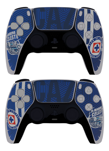 Skin Cruz Azul Para Playstation 5 Slim Lector D Ps5+2sticker Cruz Azul_1