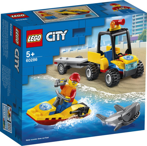 Lego City Rescate Costero Beach Rescue 60286, 79 Piezas