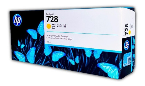 Tinta Hp F9k15a (728a) 300ml Amarillo Original