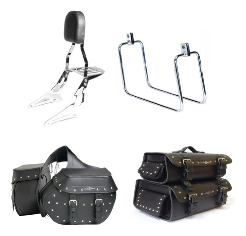 Kit Boulevard M800 Sissy Bar +sup Alforge+alf 64l+mala 75l