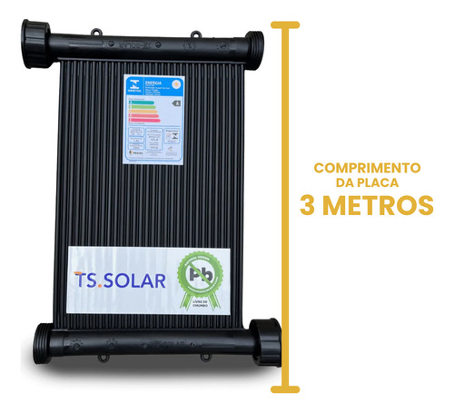 Ts Solar Kit C/17 Placas 3m C/ Kit Fechamento Quebra Vácuo