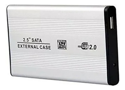 Case Gaveta Externa Hd Sata 2.5 Notebook Usb 2.0 Pc Cor Cinza